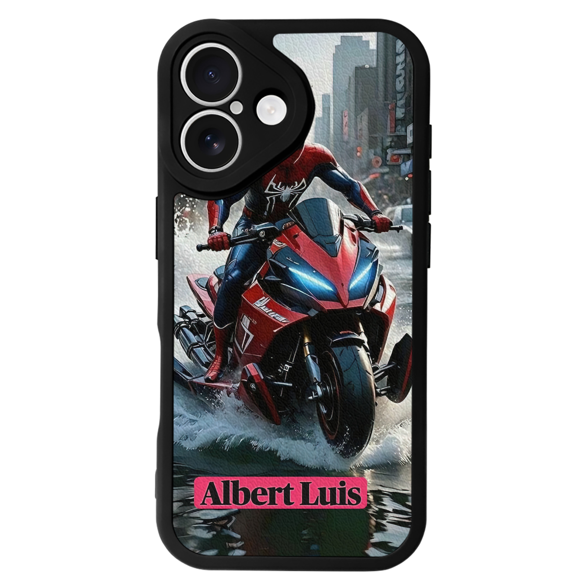 （画像用） Spider Man スパイダーマン 【iPhone 16シリーズ対応】シリコンスマホケース（レザー調） 材質：シリコン